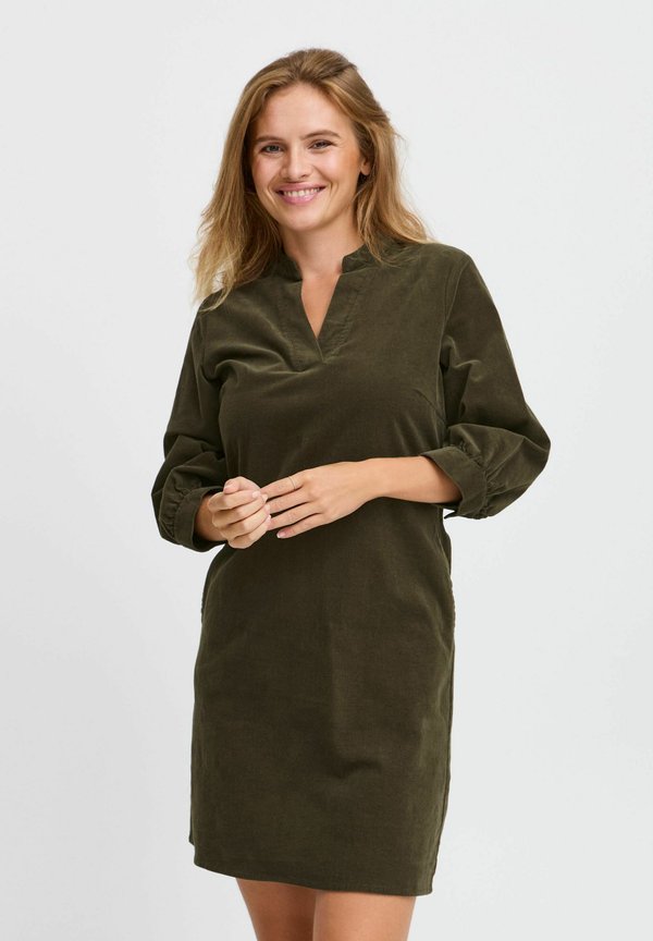 PZSALLY LS Vneck Dress - Freizeitkleid - grape leaf