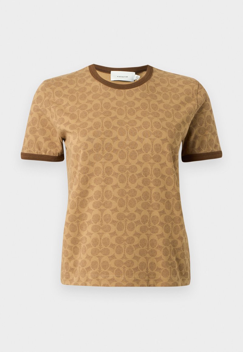 COACH SIGNATURE RINGER - T-shirts print - camel - Zalando.dk