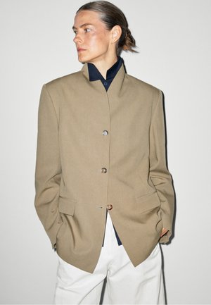 Massimo Dutti, STAND COLLAR BLAZER - Blazer - mottled brown