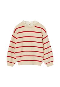Vertbaudet Mädchen Pullover Mit Volantkragen - Partner-Look Für Mama & Tochter In Rot