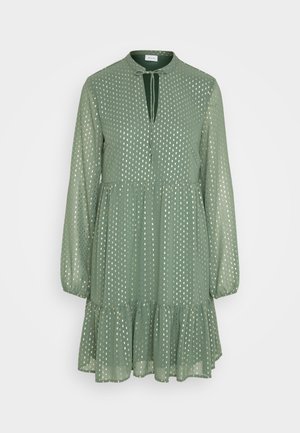 VILA, VILIDA SHORT DRESS  - Vestido informal - duck green/gold