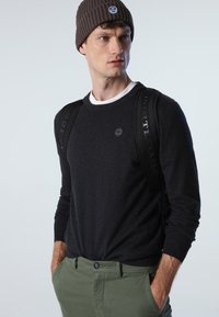 Pullover Strik 'Nyrup' - Dark Grey Melange