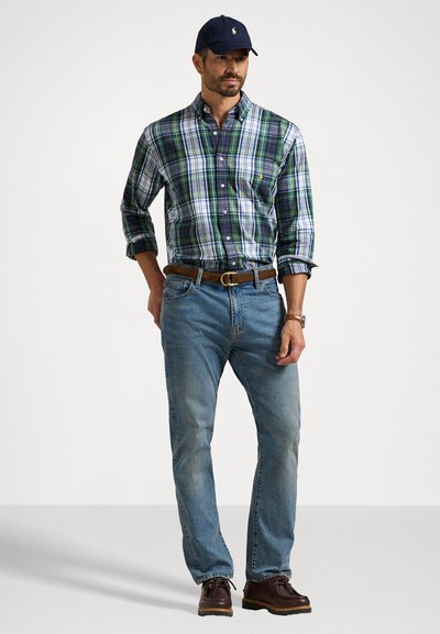 Polo Ralph Lauren Big & Tall PLAID BRUSHED OXFORD SHIRT - Camisa - white/green multi