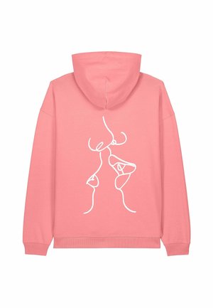 KISS BACK UNISEX OVERSIZED  - Felpa con cappuccio - pink