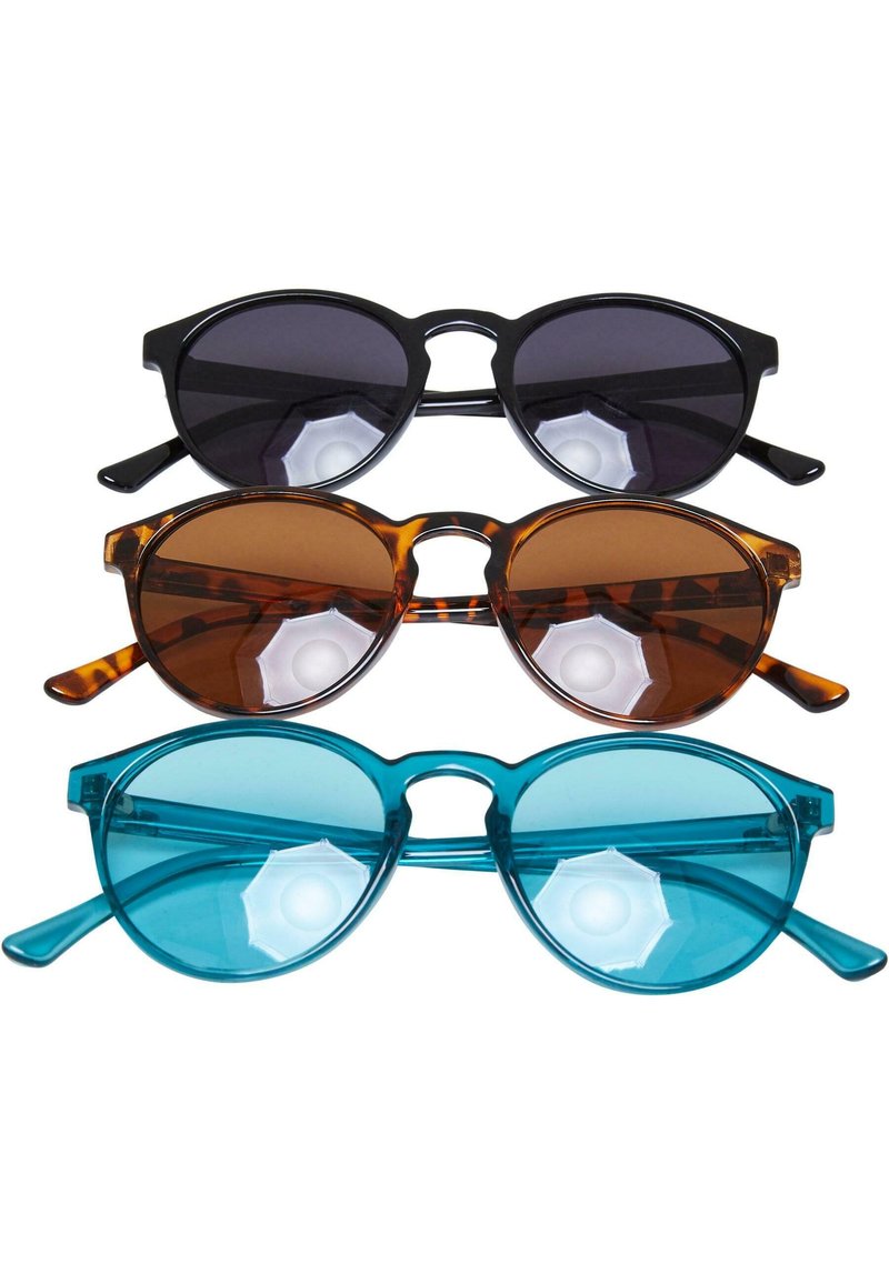 Urban Classics CYPRES 3 PACK - Sončna očala - black watergreen amber