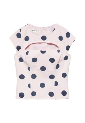 PULL&BEAR, POLKA DOT CUT-OUT - TOP - Blouse - pink