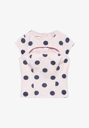 PULL&BEAR, POLKA DOT CUT-OUT - TOP - Blouse - pink