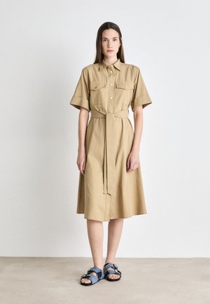 GANT REG UTILITY SHIRT DRESS - Košilové šaty - dark khaki
