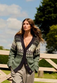 Next FAIRISLE - Adīta jaka - blue teal