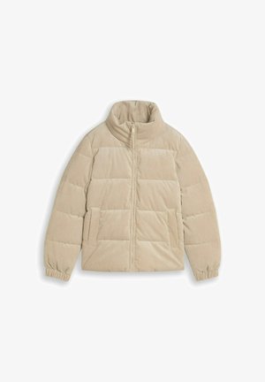 TOM TAILOR DENIM, TOM TAILOR DENIM JACKEN CORD JACKE AUS WASSERABWEISENDEM MATERIAL - Giacca invernale - cashew beige