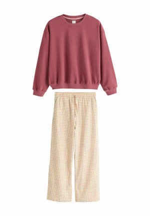 TEXTURED SET - Nattøj sæt - red