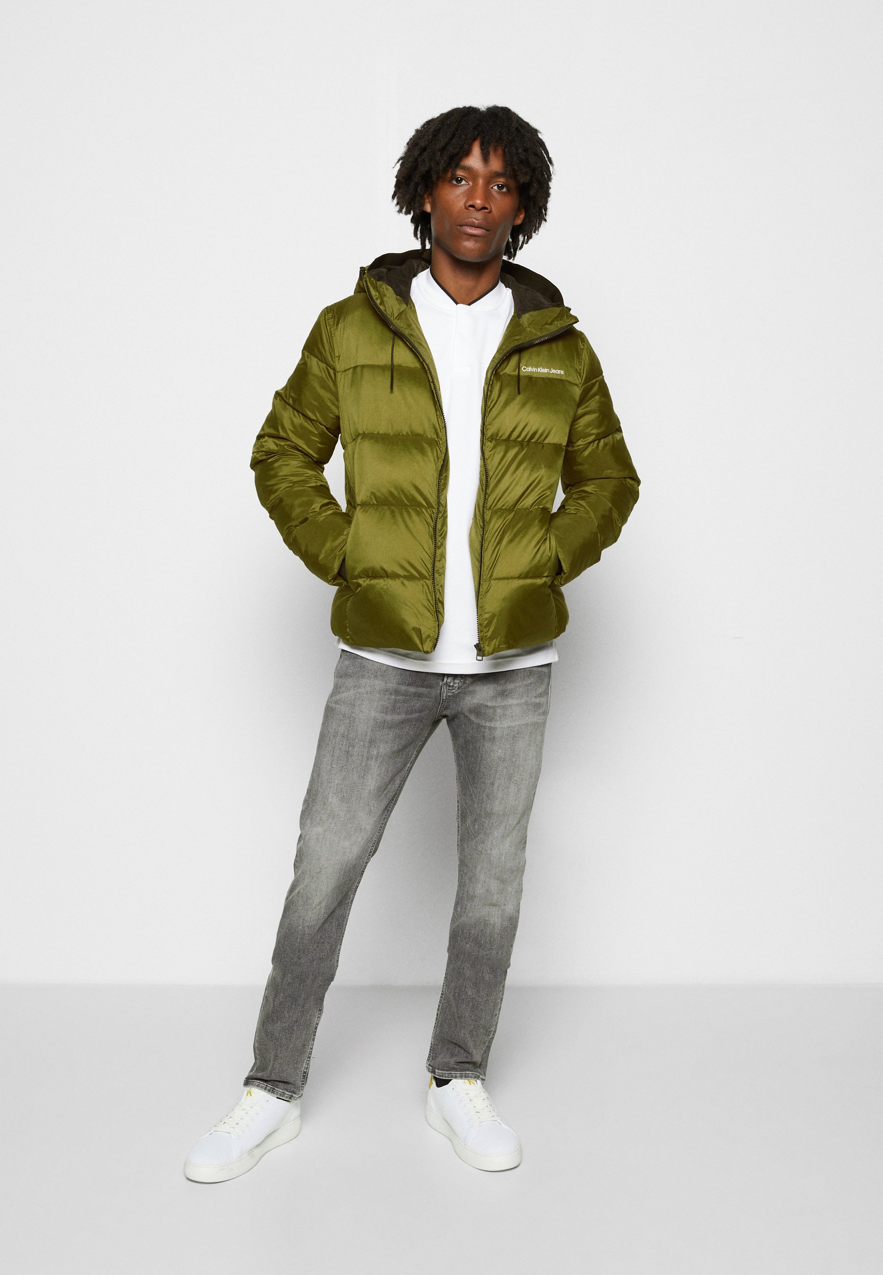 champion tape padded jacket
