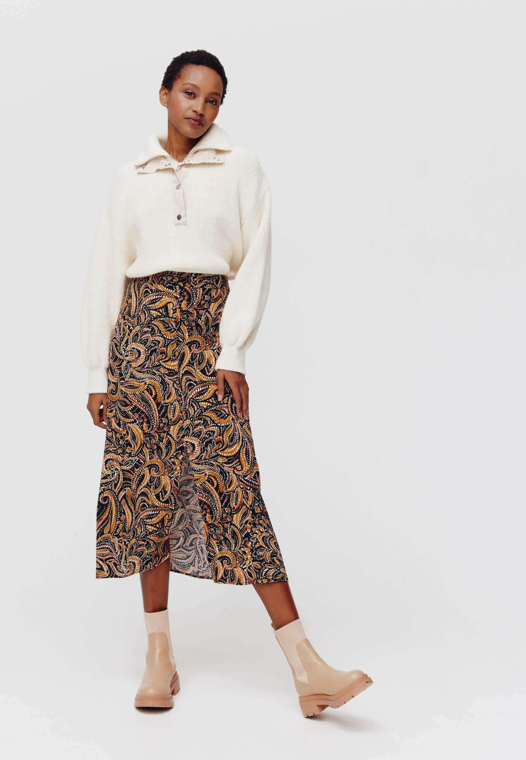 Midi Skirt Jupe PlissÃ©e Faux Cuir Pencil Skirt Jupe Zalando Jupe