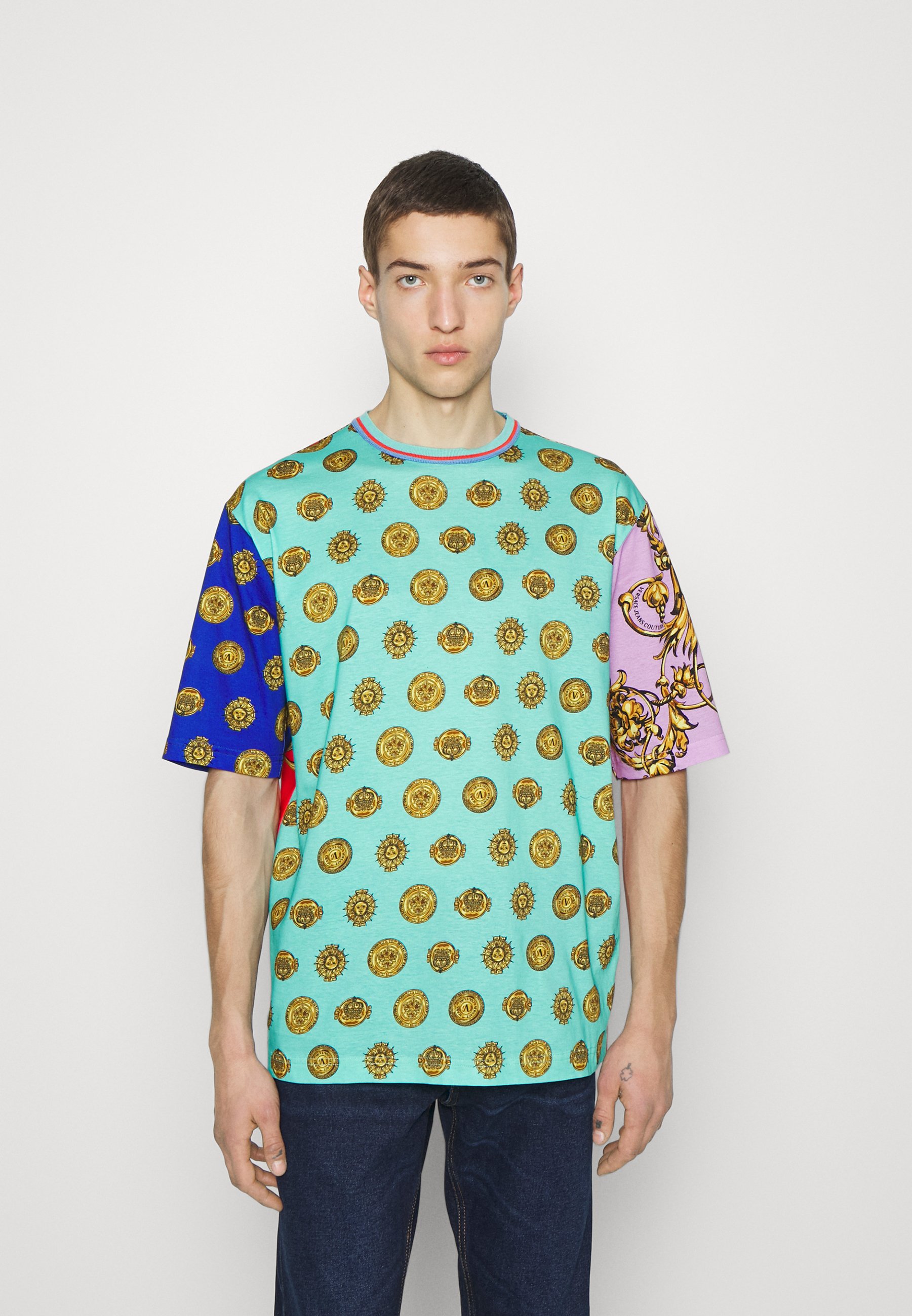 Versace Jeans Couture MAGLIETTA GENERICO - T-shirt con stampa - dark blue/ blu scuro - Zalando.it