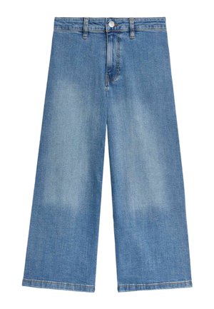 WIDE LEG RICH CROPPED  - Flared jeans - blue