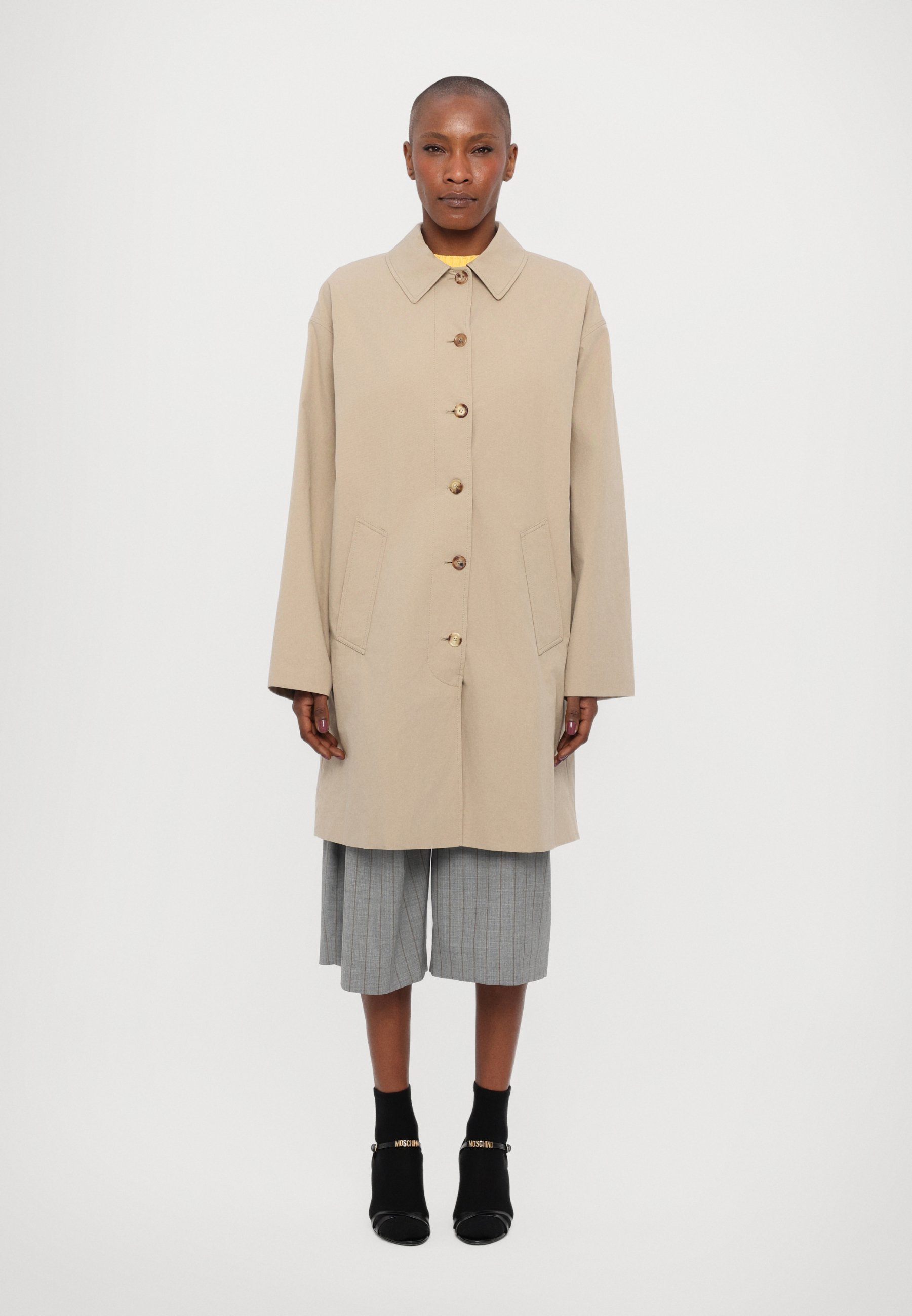 MOSCHINO LONG JACKET - Classic coat - multi beige/multi-coloured
