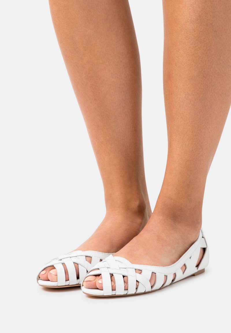 Anna Field LEATHER - Sabrinas peep toe - white