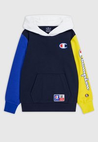 Champion RETRO SPORT HOODED UNISEX - Hoodie - blue/white/yellow