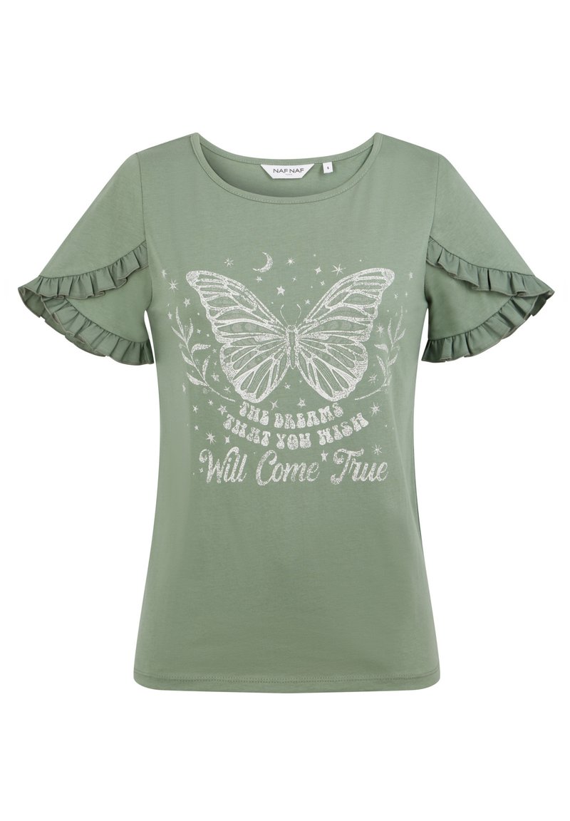 Naf Naf T-shirt print groen