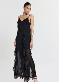 Calliope FRILL - Maxikleid - ultrablack