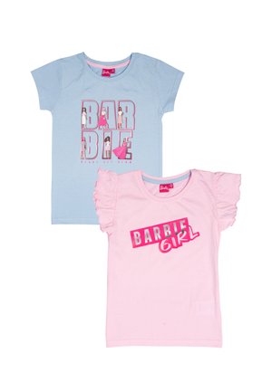 2ER PACK BARBIE MIT RÜSCHEN KURZÄRMLIG - Print T-shirt - blau rosa