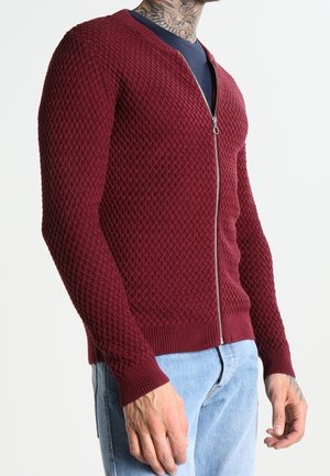 Strickjacke - dark red