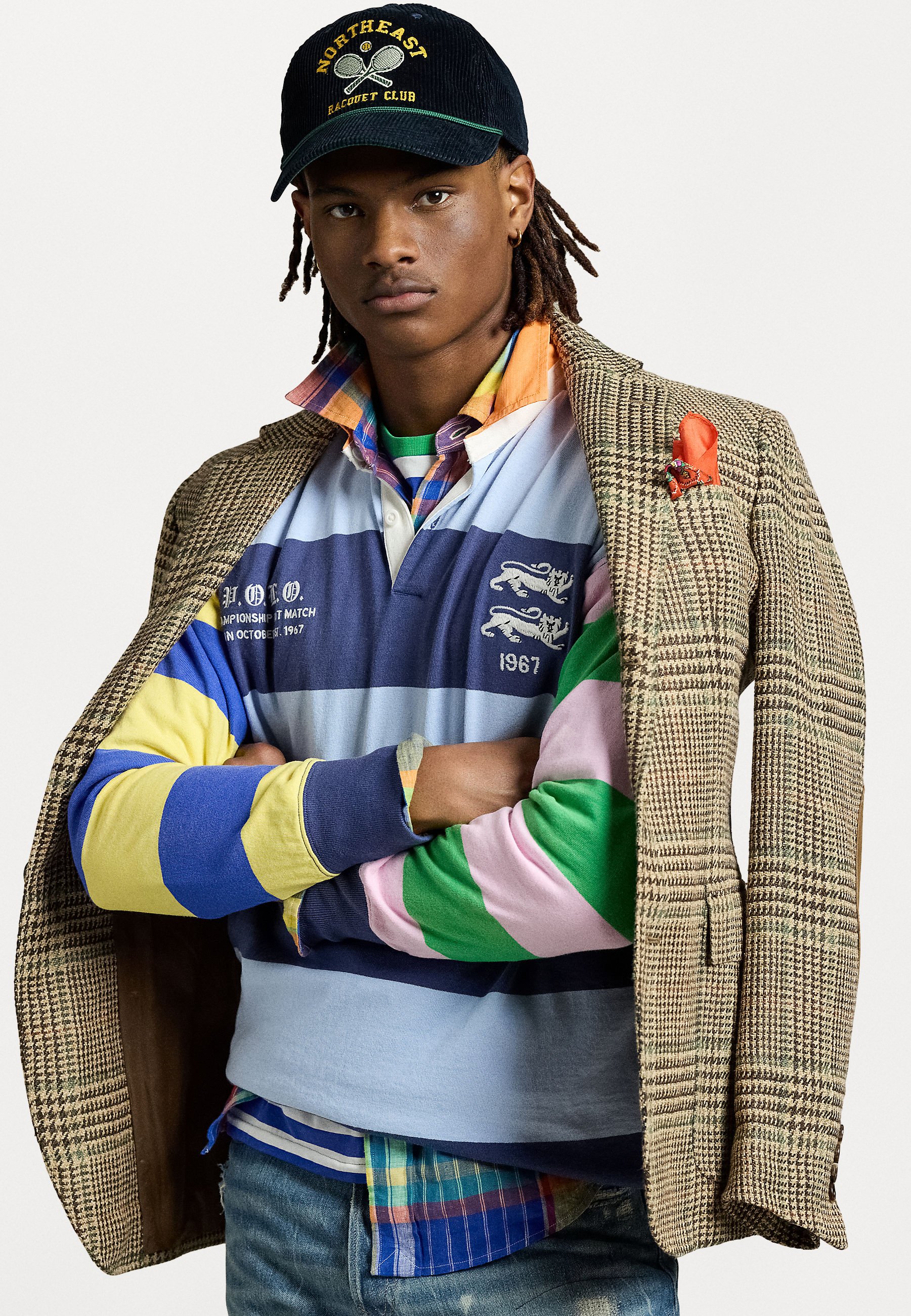 Polo Ralph Lauren VINTAGE FIT STRIPED JERSEY RUGBY SHIRT