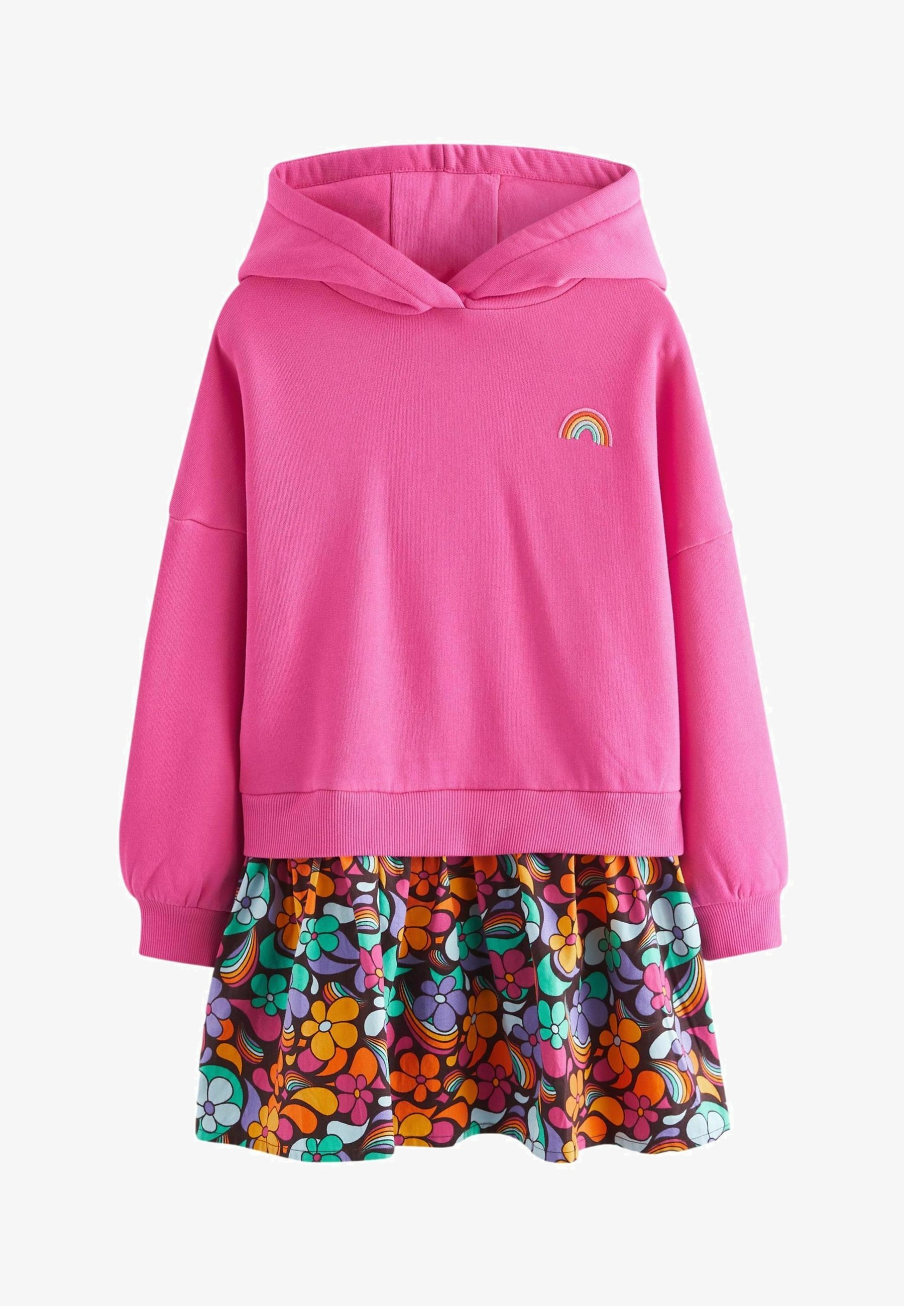 Little Bird BY JOOLS OLIVER MOCKABLE HOODED Day dress pink