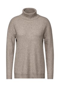 Cecil MIT ROLLKRAGEN Strickpullover beige/hellbraun-meliert