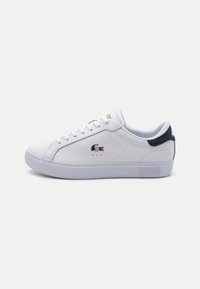 Lacoste - POWERCOURT 125 - Sneakers basse - white/navy/red Immagine in miniatura 1