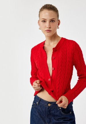 Strickjacke - red