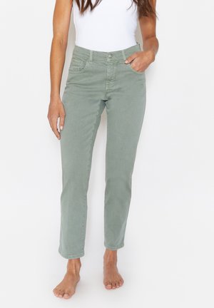 DARLEEN MIT LOGO - Straight leg jeans - mint