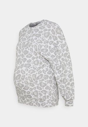 Langærmet T-shirt - mottled light grey