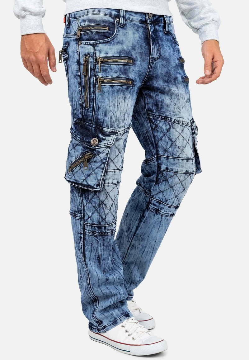 Kosmo Lupo Herren Jeans Extravagantes Design Hose Neuheit Cargo Swag Auffällig E - Foto 9