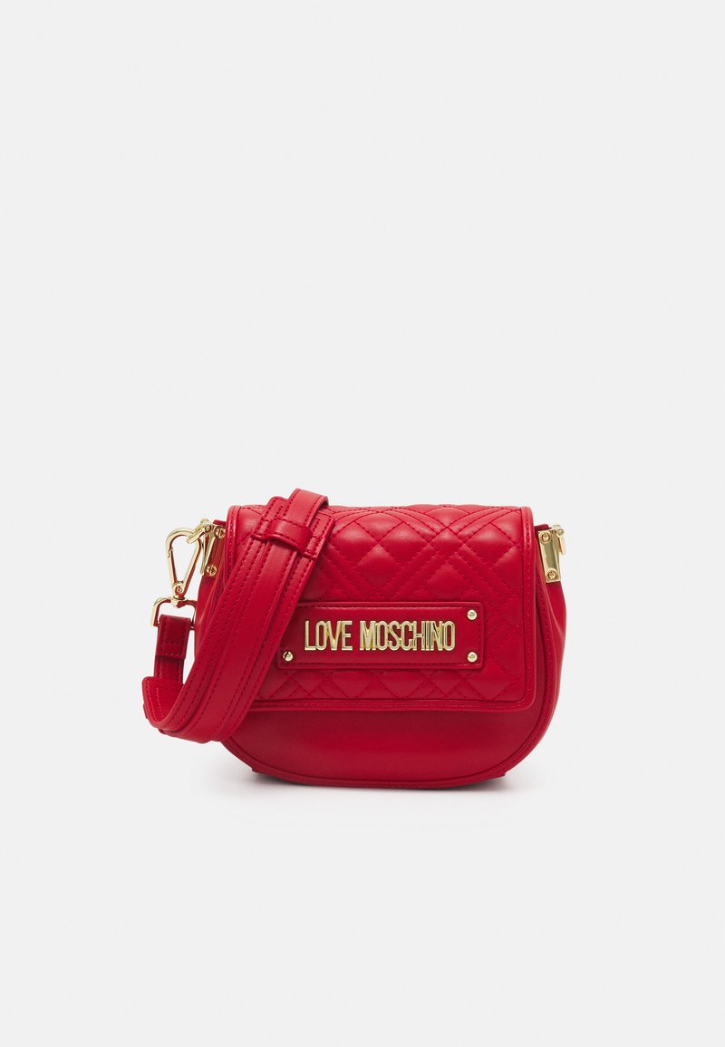 Love Moschino QUILTED SADDLE BAG - Mala a tiracolo - rosso