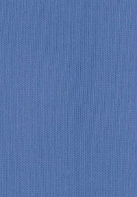 Tissu tricoté de couleur bleu clair uni, avec une texture lisse et des coutures fines et régulières partout. Aucun motif ni accent visible.