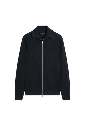 Massimo Dutti, Cardigan - mottled dark blue