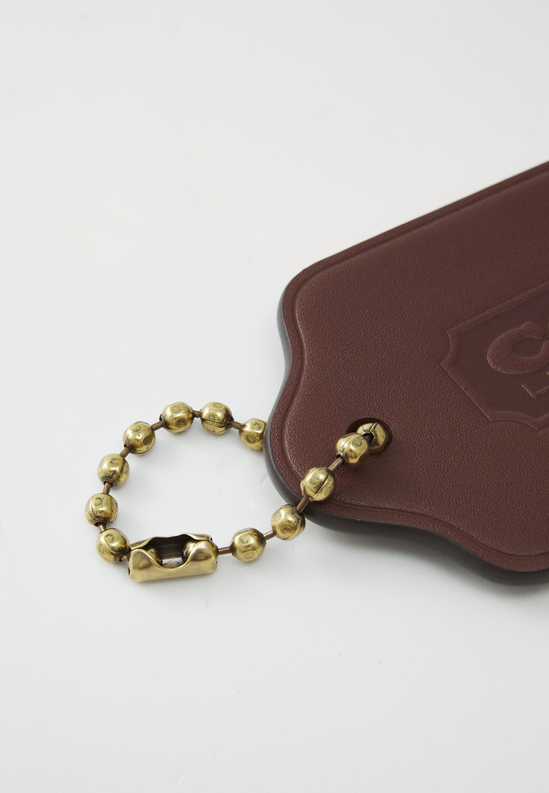 COACH XL HANGTAG BAG CHARM - Keyring - chestnut/dark brown