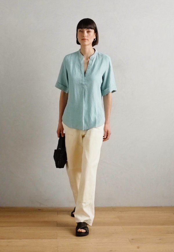 SHORT SLEEVE V NECK - Tunic - pure teal4