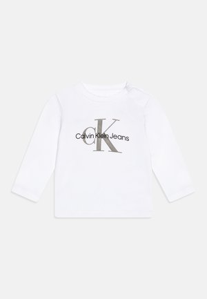 Calvin Klein Jeans MONOGRAM UNISEX - Maglietta a manica lunga - bright white