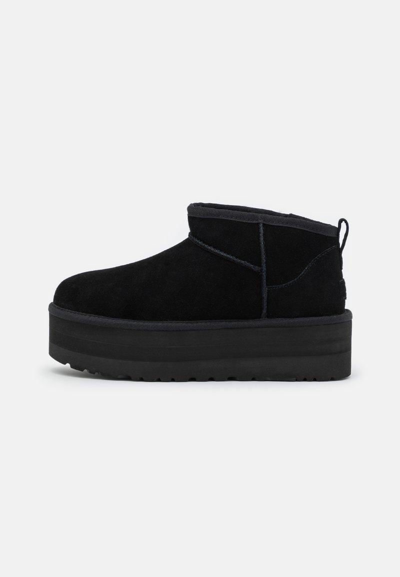 UGG CLASSIC ULTRA MINI PLATFORM - Enkelkaarsjes - nero/zwart - Zalando.nl