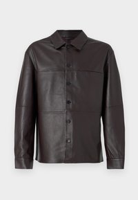 RELAXED SHIRT - Usnjena jakna - mocha brown