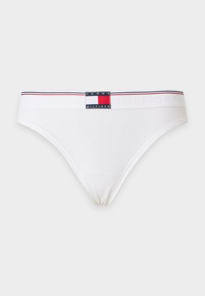Tommy Hilfiger, VARSITY RIB THONG - TH HERITAGE - Τάνγκα - white