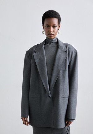 OVERSIZED SINGLE BREASTED JACKET - Kurzmantel - dark heather grey