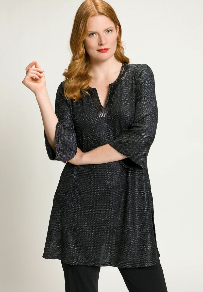 Ulla Popken Langarmshirt - black/schwarz - Zalando.ch