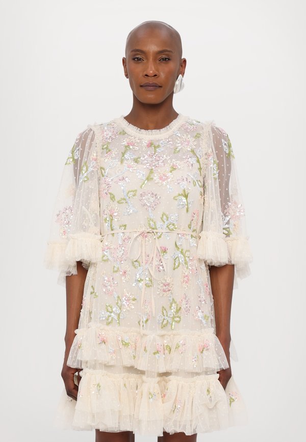 DANDELION GLOSS MINI DRESS - Day dress - cream