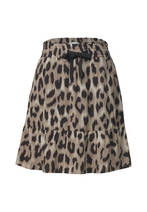 Street One, KNEE-LENGTH SKIRT WITH PRINT AND VOLANT - Jupe trapèze - timeless beige