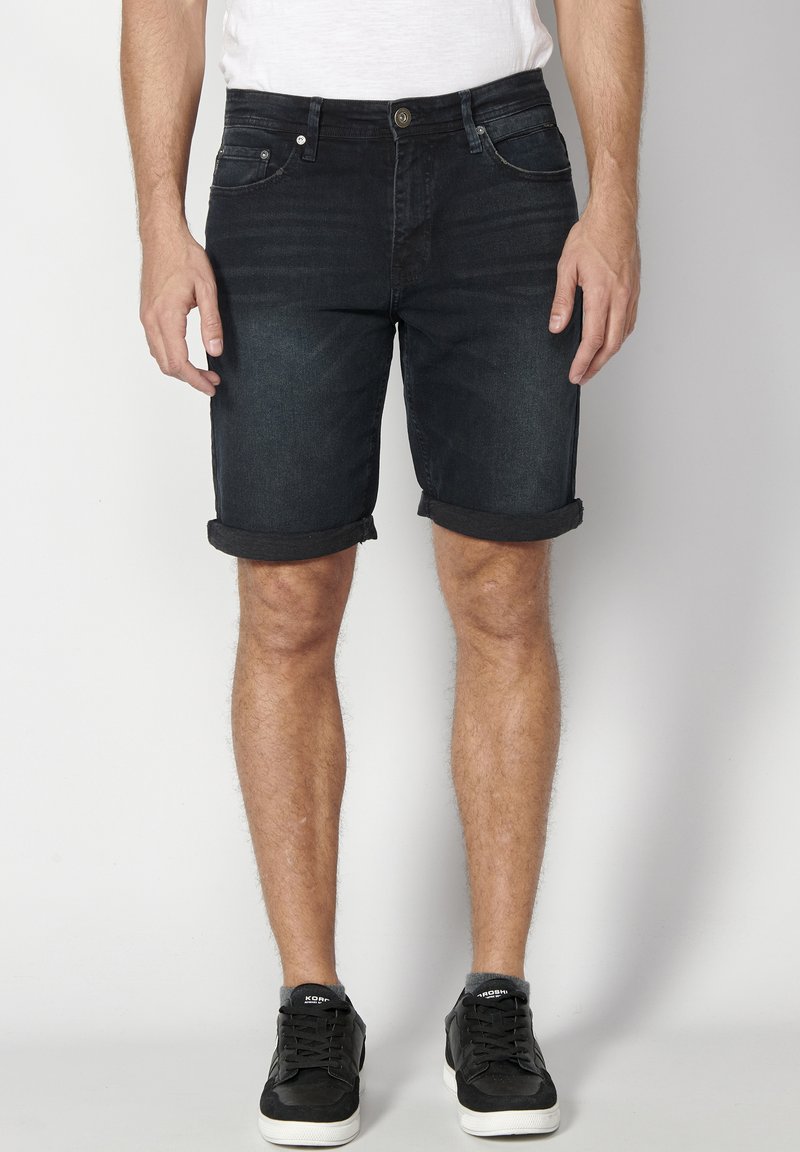Koroshi BERMUDA COWBOY STRECTH REGULAR FIT - Džinsa auduma šorti - azul osc  dark blue