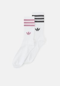 MID CUT UNISEX 2 PACK  - Nogavice - white/bliss pink/black