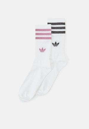 MID CUT UNISEX 2 PACK  - Sokker - white/bliss pink/black